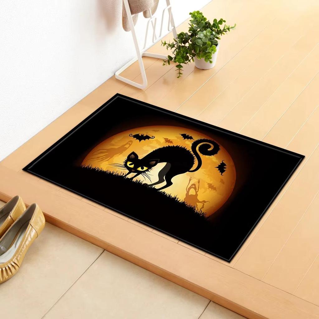 Floor Mat 1PCS Cute Cartoon Non-Slip Carpet Office Chair Doormat Stain Resistant Toilet Bathroom Kitchen Living Room