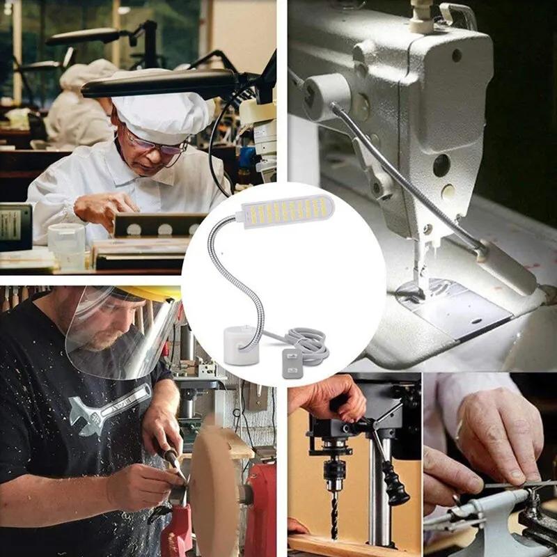 10/20/30 Industrial Lighting LED Sewing Machine Night Lights Home With Magnetic Flexible Adjustable For Base Adsorbed Work Lamps