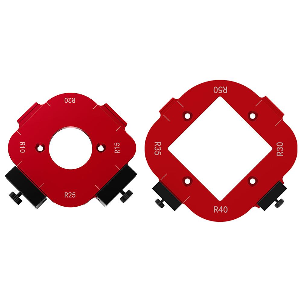 Aluminum Woodworking Radius Jig Set 2 Sizes Corner Rounding Template R10-R50 | Precision Router Guide for Cabinet Wardrobe Arc