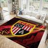 Stoke City Football Design Crystal Velvet Carpet Cozy Non?Slip Printed Rug For Bedroom Living Room Entrance