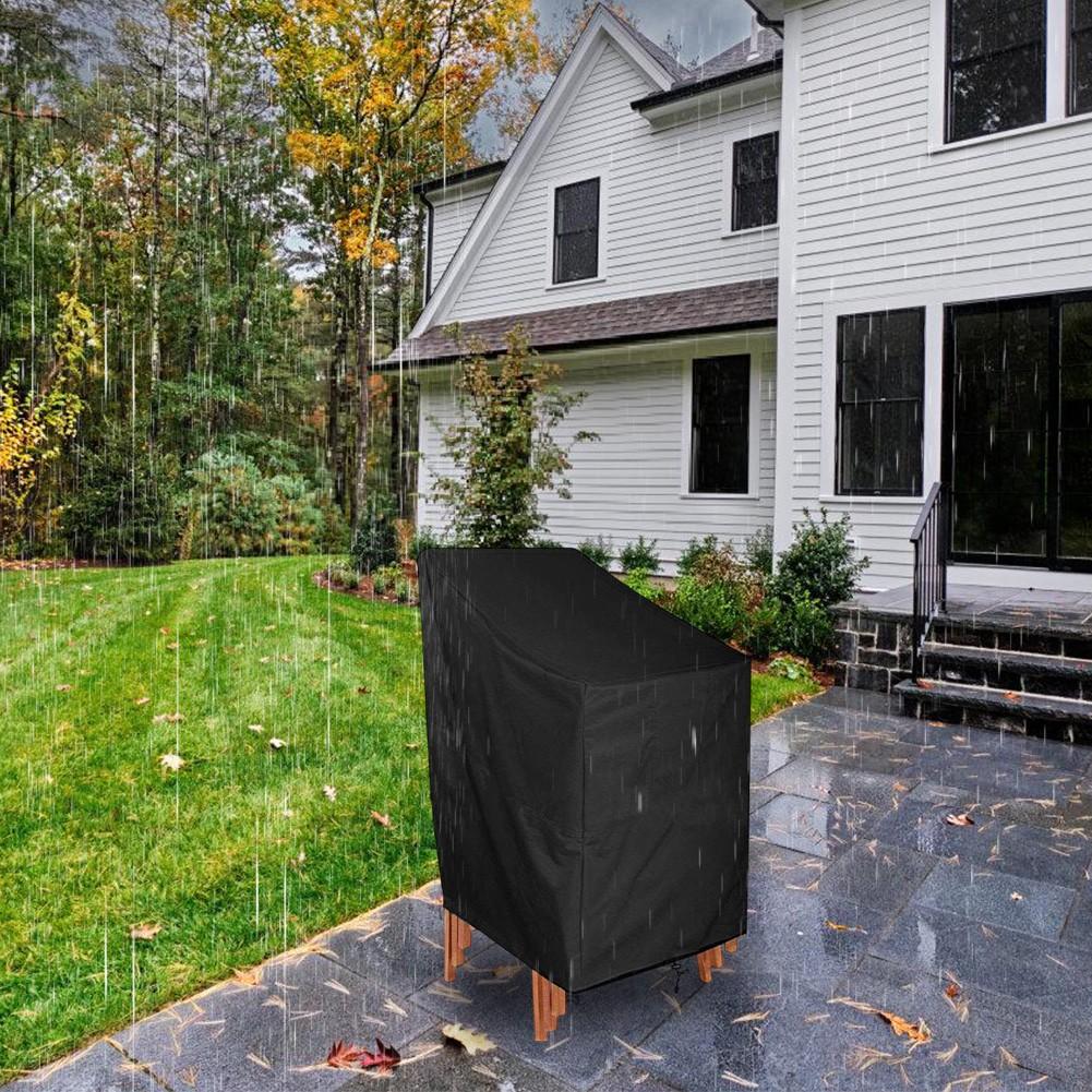 Trapezoidal Design 210D Outdoor Chair Cover with Secure Fit Feature