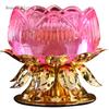 1pc Water Glazed Lotus Flower Metal Candlestick Household Sacrificial Supplies Buddhist Temple Supplies Pray for Auspiciousness