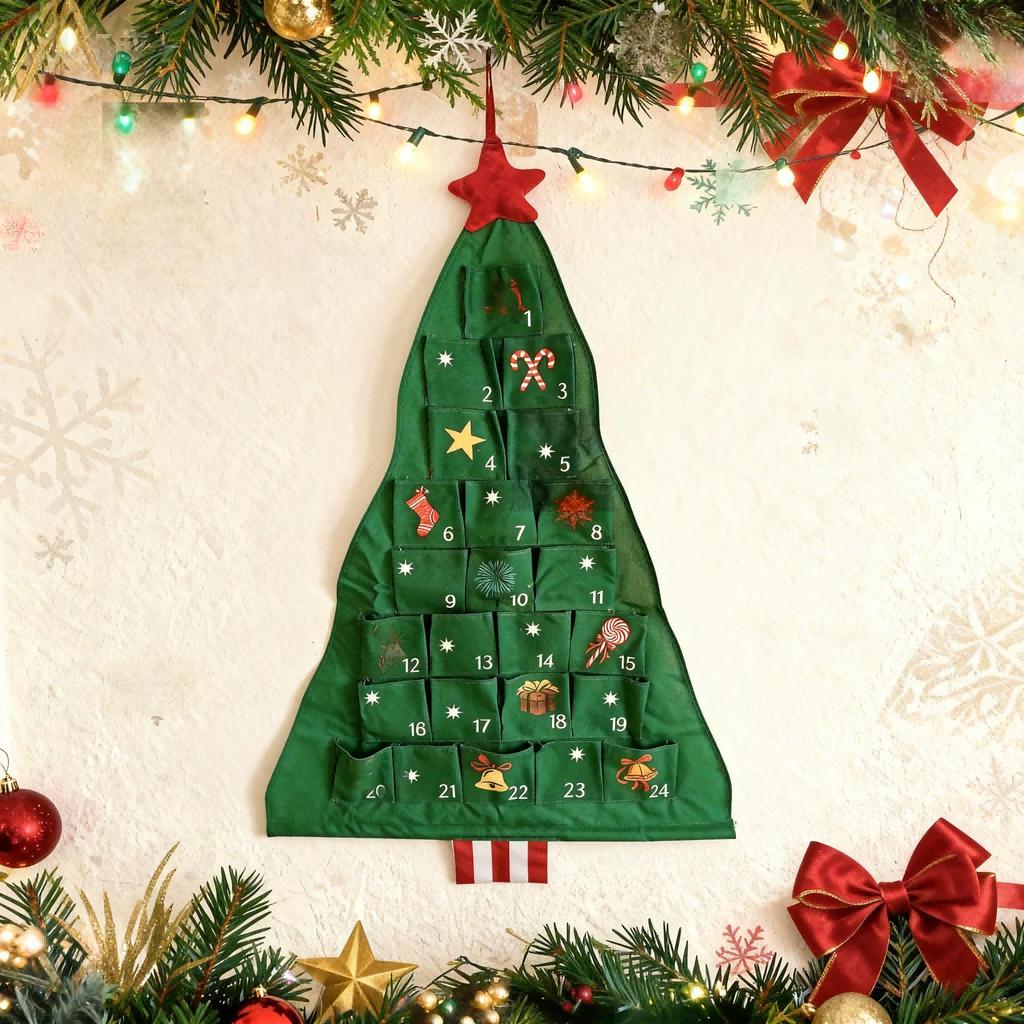 Faltbare Weihnachtsbaum-Hängeaufbewahrungstasche für Wand oder Tür