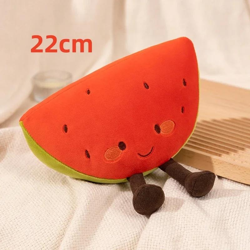 Super Soft Fruit Plush Toy Cute Watermelon Hami Melon Balsam Pear Kawaii Doll for Children's Birthday Christmas Gift