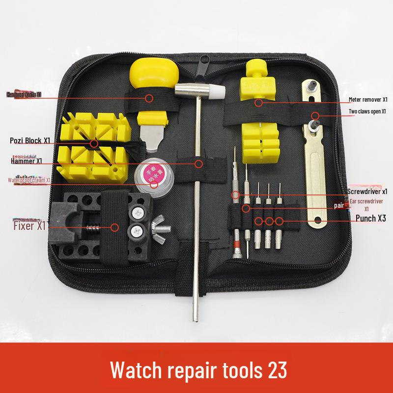 147-Piece Watch Repair Tool Kit: Strap Change, Cover Removal, Cleaning & Maintenance
