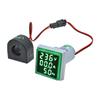 0-100A 50-380V 22MM 3 in 1 Square Mini Digital Voltmeter Ammeter Hz Hertz Frequency Meter Current Voltage Indicator Tester
