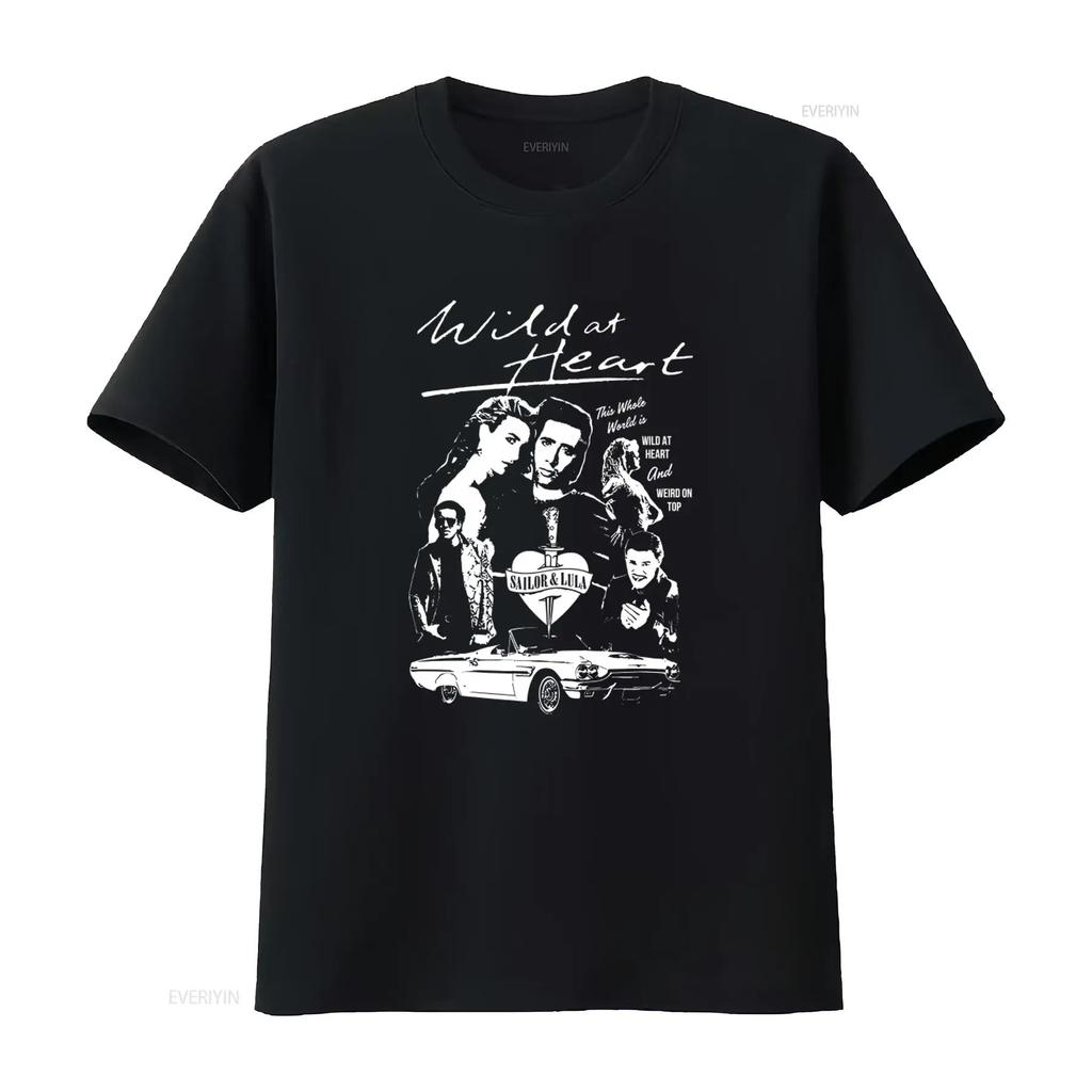 Wild At Heart Sailor And Lula Men's T Shirt This Whole World is Weird on Top Print vintage Washed fashion Comfortable