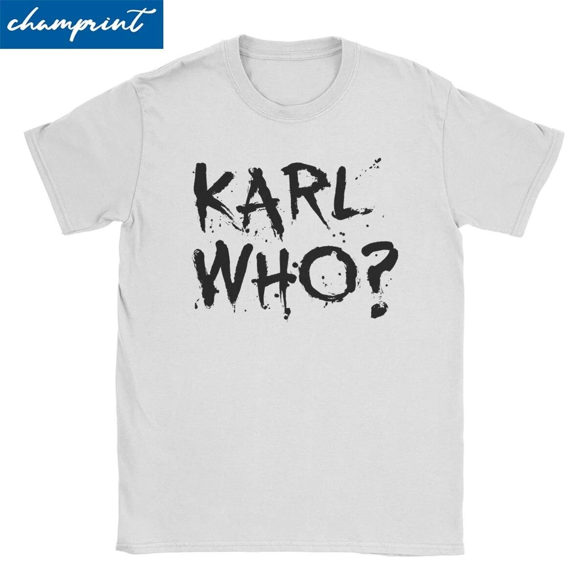 

Мужские и женские забавные футболки с надписью «Карл Кто», хлопковые топы, забавные футболки с короткими рукавами и круглым вырезом, летняя футболка