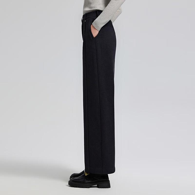 Tatu Women's Wool Blend Relaxed Fit Casual Trousers