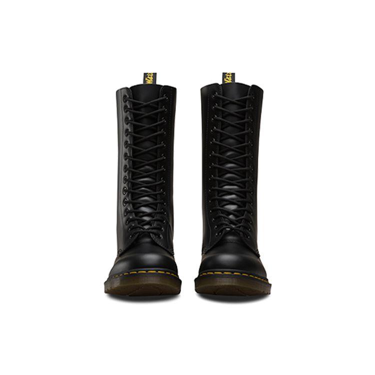 Dr. Martens 1914 Boty do půli lýtek se šněrováním a kulatou špičkou Unisex boty Černá 11855001