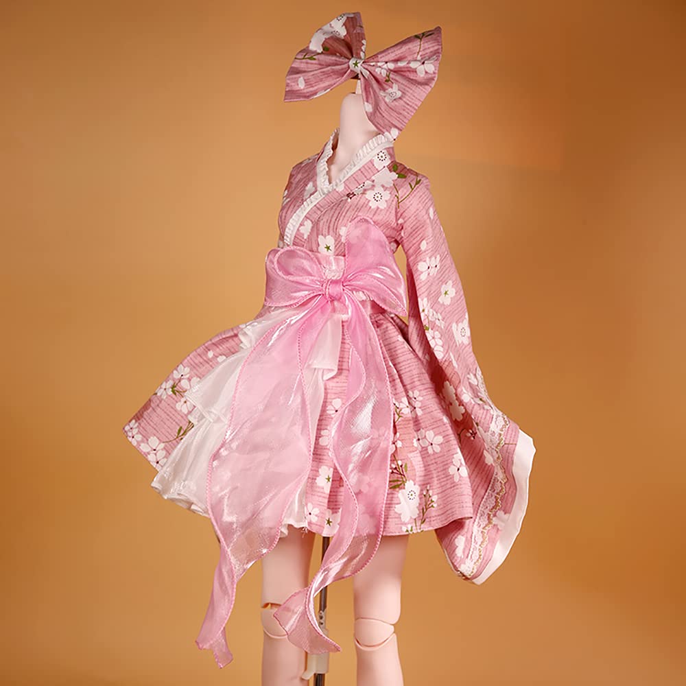 ICY Fortune Days 13 14 Doll Clothes Ball Jointed Doll Clothes Sakura Flower Alice Clothes Costume Sakura Kimono1 Hairpin1 Age 6 and Up (yinzi)