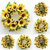 Elegant Artificial Sunflower Wreath Garland For Weddings And Party Decorations