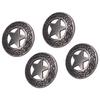 10 Sets Rivets Screws Gunmetal 28mm Hollow Five Pointed Star Rivet and 4.5mm Crossed Screw for Leath