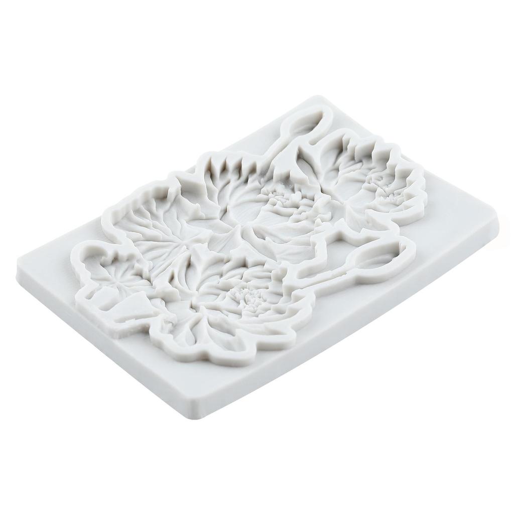 Silikonová forma Lotus Forma na fondán s lotosovým květem Nástroje na zdobení dortů Topper na cupcake Cukroví Pryskyřice Hlína Čokoláda Gumpasta Forma