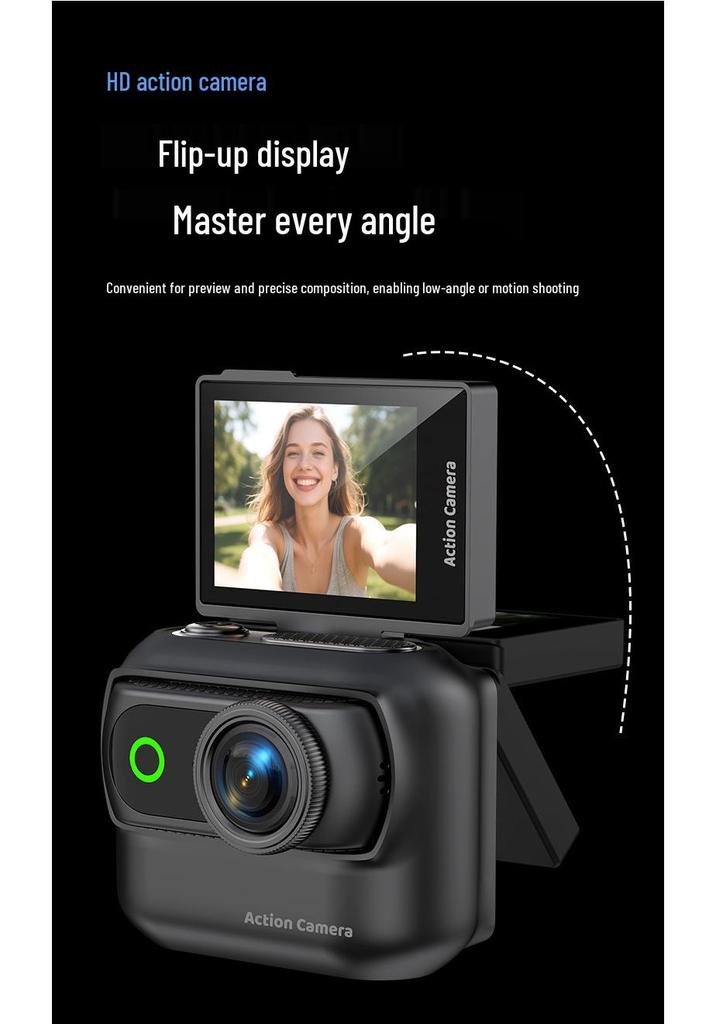 WiFi Outdoor Sports Mini Thumb Camera with Magnetic Back Clip for Vlogging