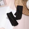 German velvet gloves women's winter half-finger gloves woolen emollient and warm thin half-finger keyboard student gloves