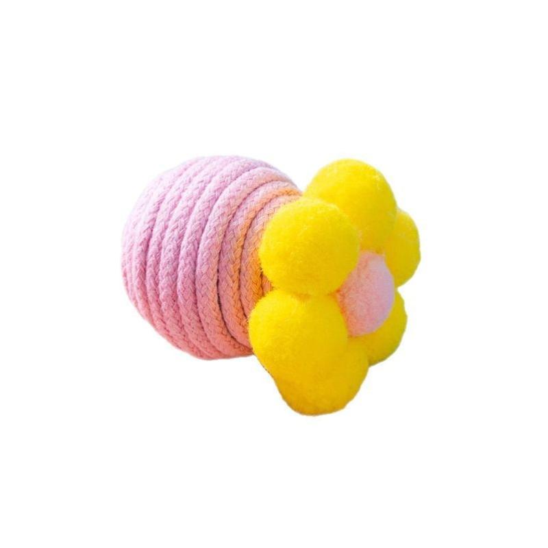 

Мячик-игрушка для кошки для самостоятельных игр снимающий скуку дразнилка палочка с веревкой хлопчатобумажная веревка игрушка для стачивания зубов артефакт потребляющий физическую энергию