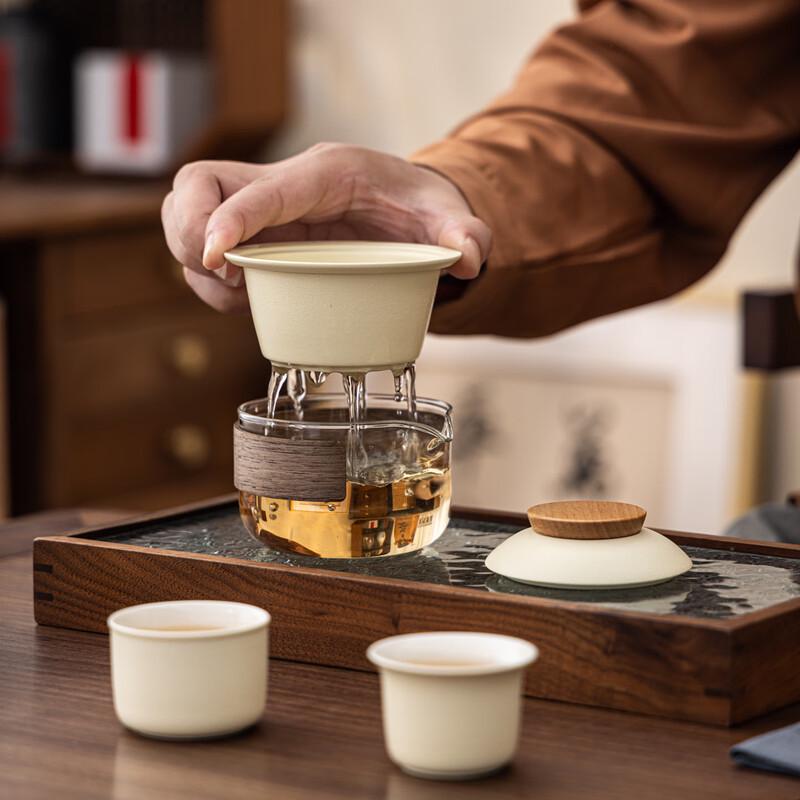 Jun Seventeen CH Quick Cup Glass Travel Tea Set Travel Set