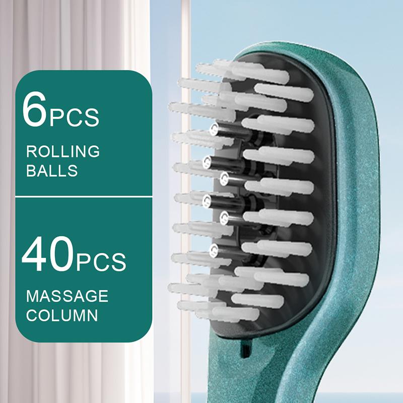 Electric Liquid Massage Comb Red Blue LED Vibration Massage Essential Oil Liquid Guiding Massager Hair Care Scalp Applicator