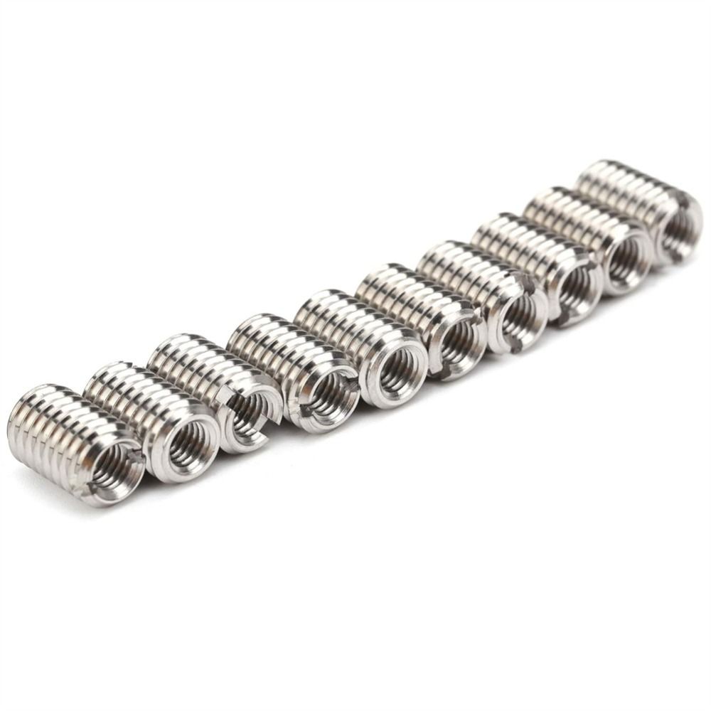 Lot de 10 écrous filetés en acier inoxydable de 12 mm de long, manchons de réparation à filetage lisse