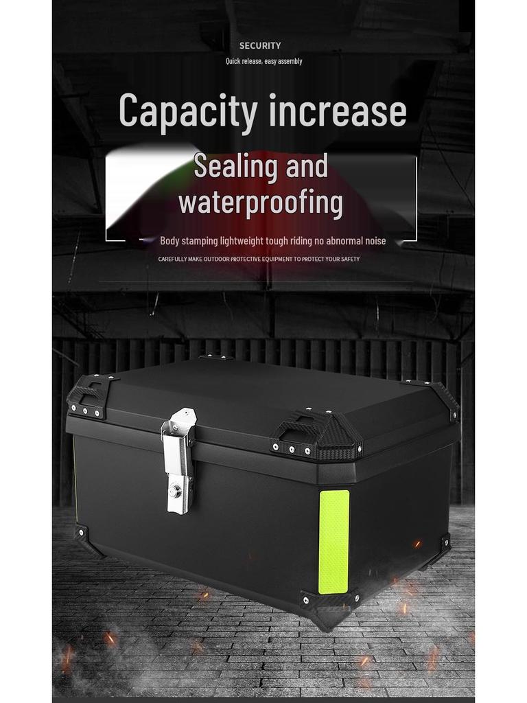 Universal Oversized Motorcycle Tail Box - Large Capacity Double Toolbox for Electric Vehicles