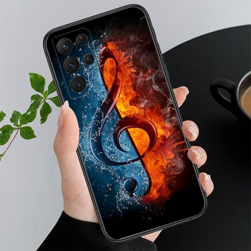 Phone Case for Samsung Galaxy A35 A55 A54 A15 A25 A05s A05 A22 A24 A52 A33 A34 M34 M14 M54 M23 Music Notes Case A15