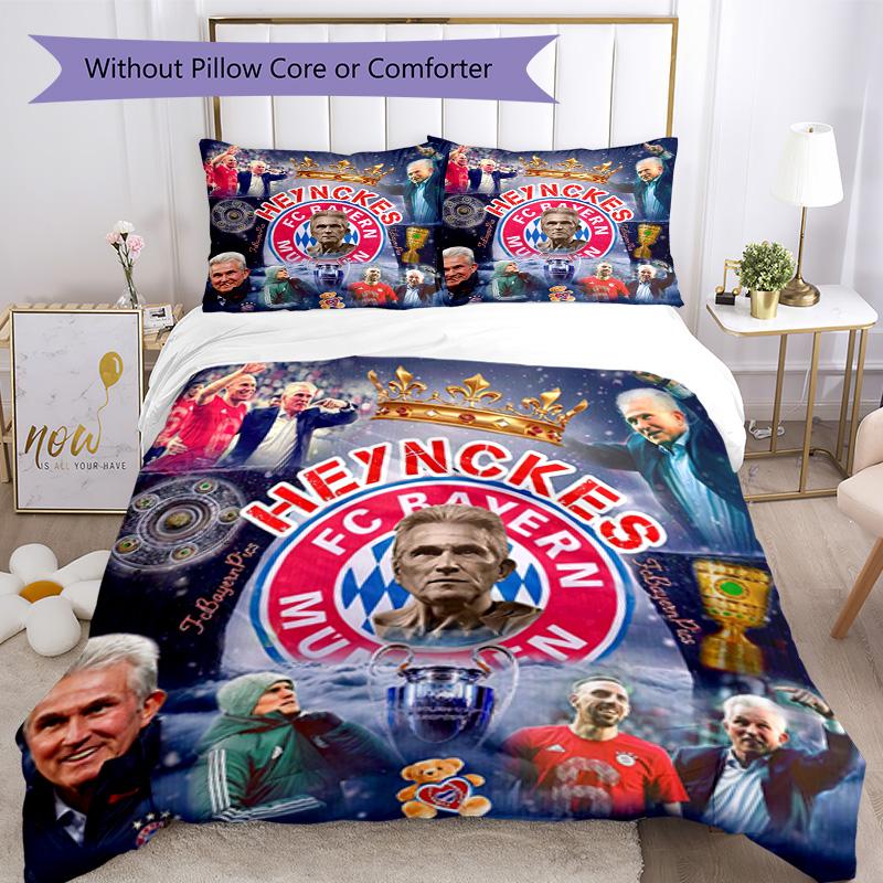 Bayern Münih Nevresim Takımı Nefes Alabilen Yorgan Kılıfı ve Yastık Kılıfları Yatak Odası için Dekoratif Nevresim Takımı Ev Dekorasyonu Doğum Günü Hediyesi
