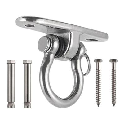 360 Rotating Swing Hangers Set 304 Stainless Steel Hanging Brackets Hammock Chair Hooks Heavy Duty Ceiling Wall Mount