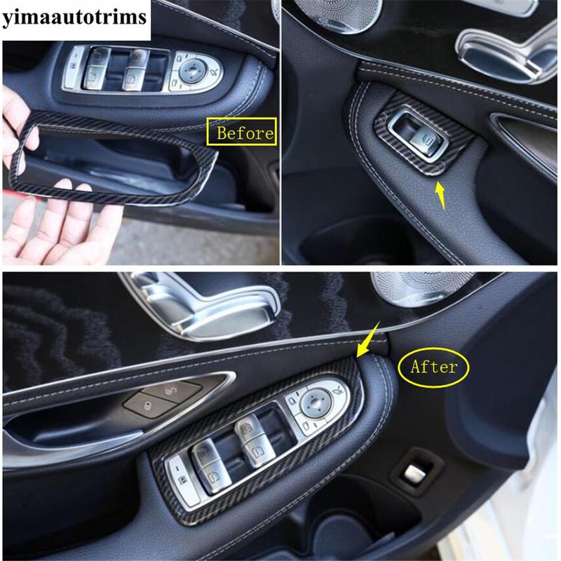 Seat Belt Cap / Window Lift / Hand Brake / Seat Adjust Panel Cover Trim Accessories For Benz C CLASS W205 C200 C260 2015 -