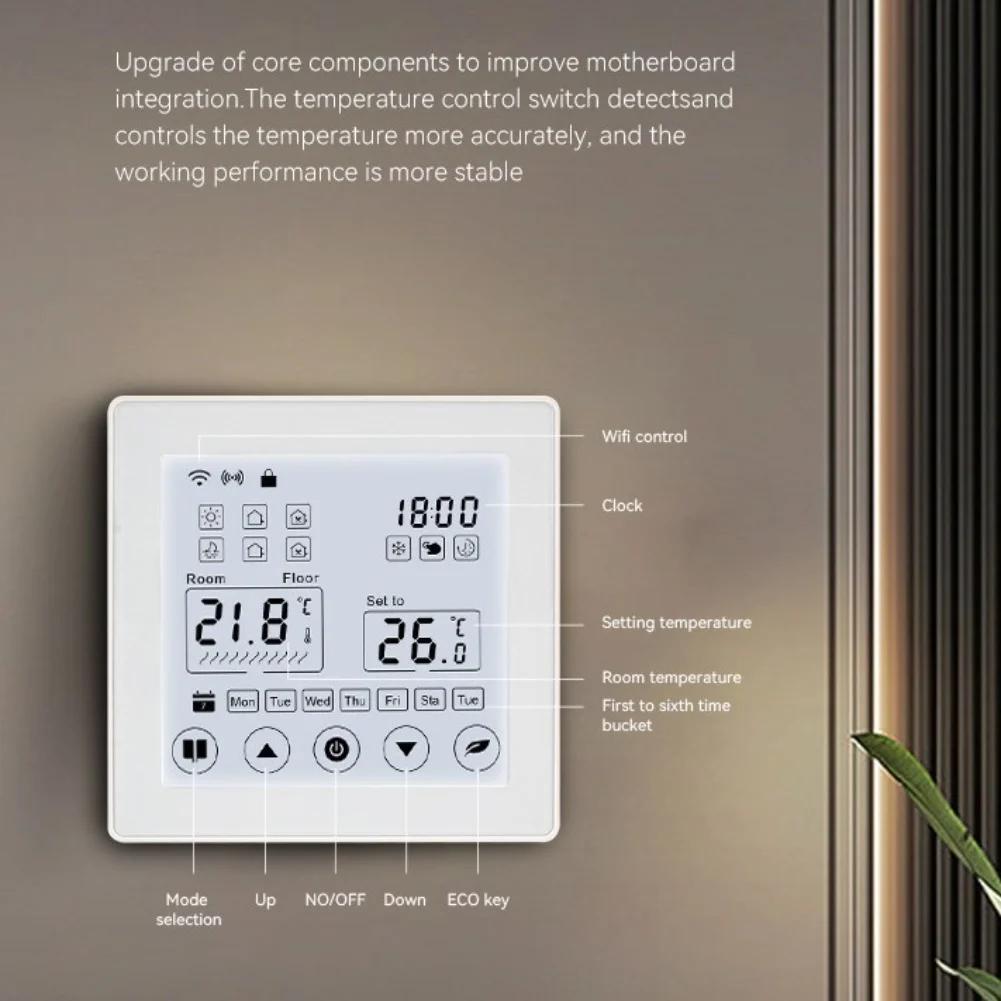 1 Set Smart-WiFi Thermostat With Touchscreen For-TUYA For-SMART LIFE Energy-Efficient Heating Control Home Heating Accessories