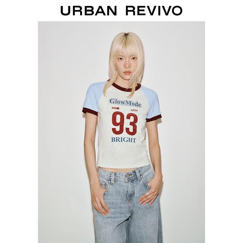 UR2026 Women s Retro Color Block Print T-shirt S