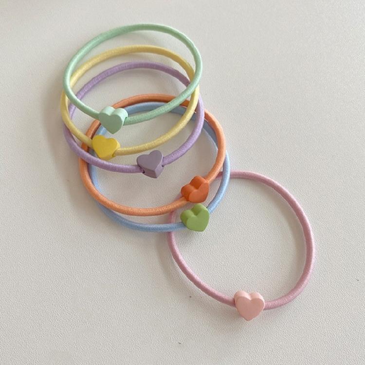 Wyszukana Gumka do Włosów z Sercem dla Kobiet Pierścienie do Włosów Urocze Gumki Scrunchie Sznurek do Włosów Akcesoria do Gumek do Włosów