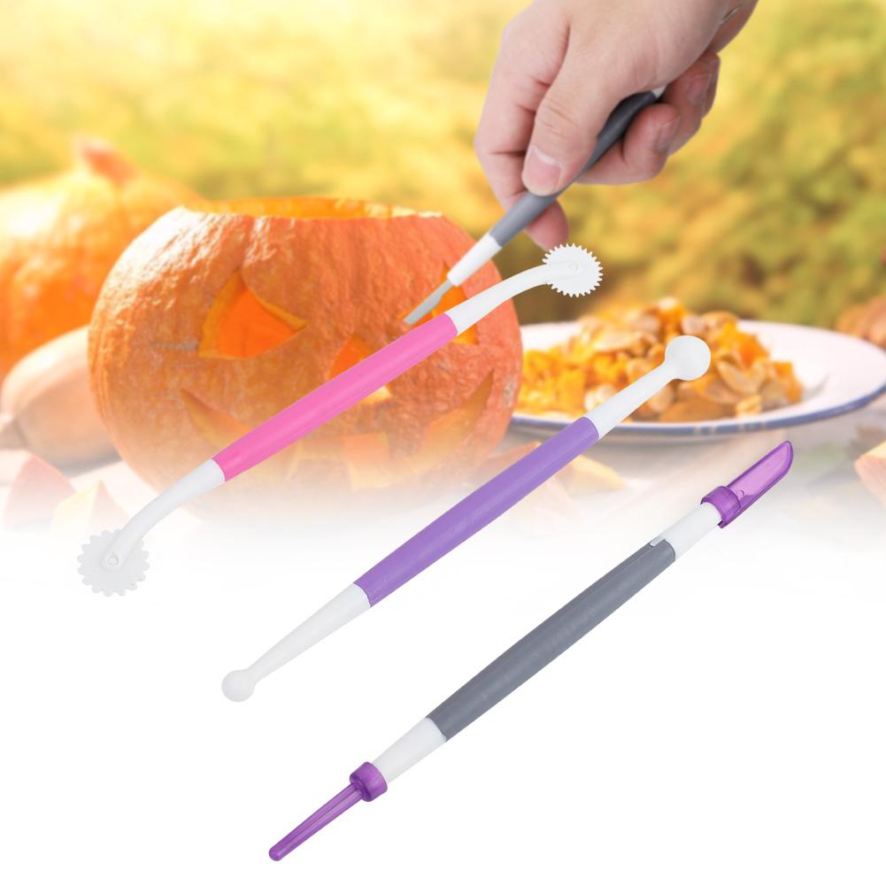 3pcs set Fondant Cake Decorating Tools Modelling Flower Patterns Pastry Carving Cutter