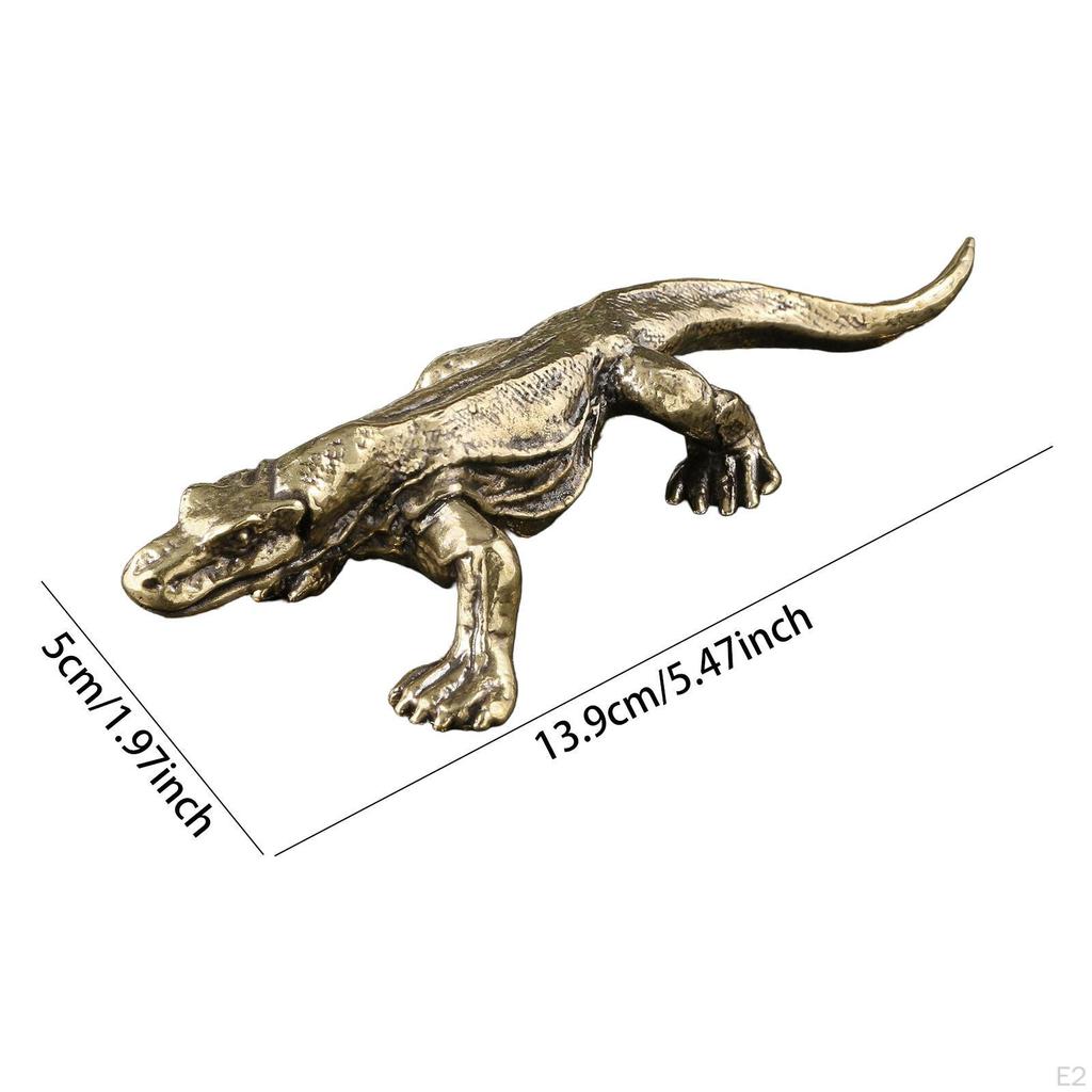 Messing Krokodil Figur Mini Tier Geschenk Metall Heimdeko Garten Ornament Aktion