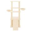 VidaXL Arbre à chat avec griffoirs en sisal crème 133 cm 171756
