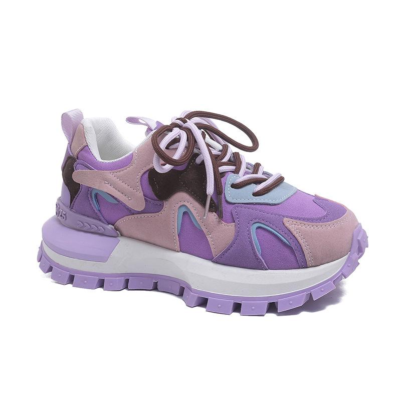 

Новая платформа женские универсальные легкие нескользящие спортивные женские туфли 35 фиолетовый