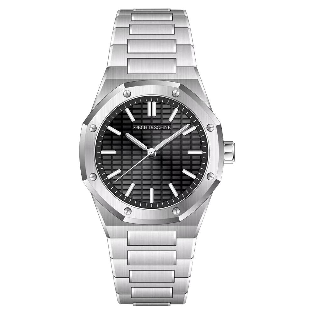 

Новые Горячие Продажи Specht & Söhne VH31 Кварцевые Наручные Часы Восьмиугольный Безель Стальные Часы Сапфировое Стекло Люминесцентные 50м Водонепроницаемые чёрный