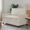 Cream Sofa 126 X 81 X 87.5 Cm Velvet