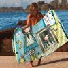 Cute Gorjusses Cartoon S-Santoro Microfiber Blanket Quick Drying Beach Towels Printing Super Absorbent Pool Towel Blanket