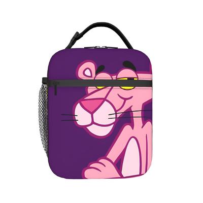 Pinks Panthers Cartoon Isolierte Lunchtaschen Großer Lunchbehälter Kühltasche Tragetasche Lunchbox Arbeit Outdoor Männer Frauen