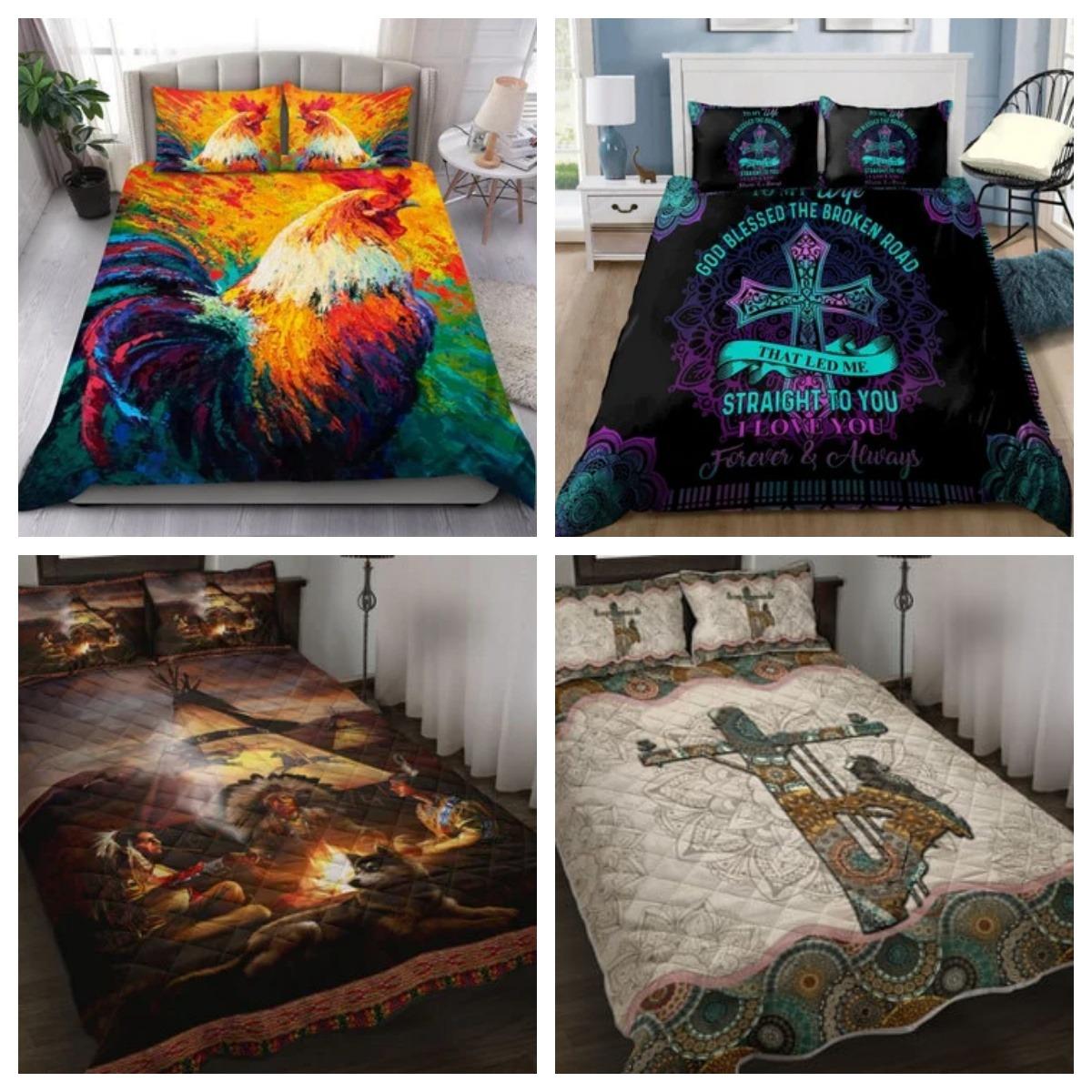 

Comforter Cover Set Green Cactus Garden Bedding Set Bedroom Decor Single 135x200cm