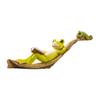 Tegneserie Frosk Figur Resin Sopp Lesende Liggende Gitar Frosk Statue Skulptur Innendørs Utendørs Hage Blomsterpotte Dekorasjon Ornament
