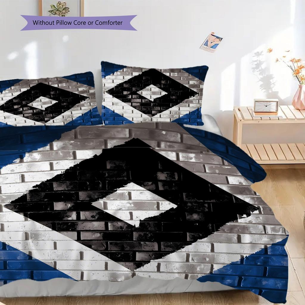 Hamburger SV Pattern Bedding Quilt Set Quilt Cover Pillowcase Home Decoration Birthday Gift (1 * Duvet Cover + 2 * Pillowcase, Without Core)