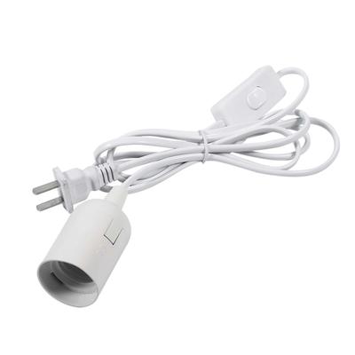 Hängeleuchte Pendelleuchte Heimlampe Kronleuchter Glühbirnenfassung Halter mit Schalter Weiß