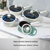 Light Luxury Titanium Ceramic Non-Stick Cookware Set: Wok, Soup Pot, Frying Pan, Milk Pot