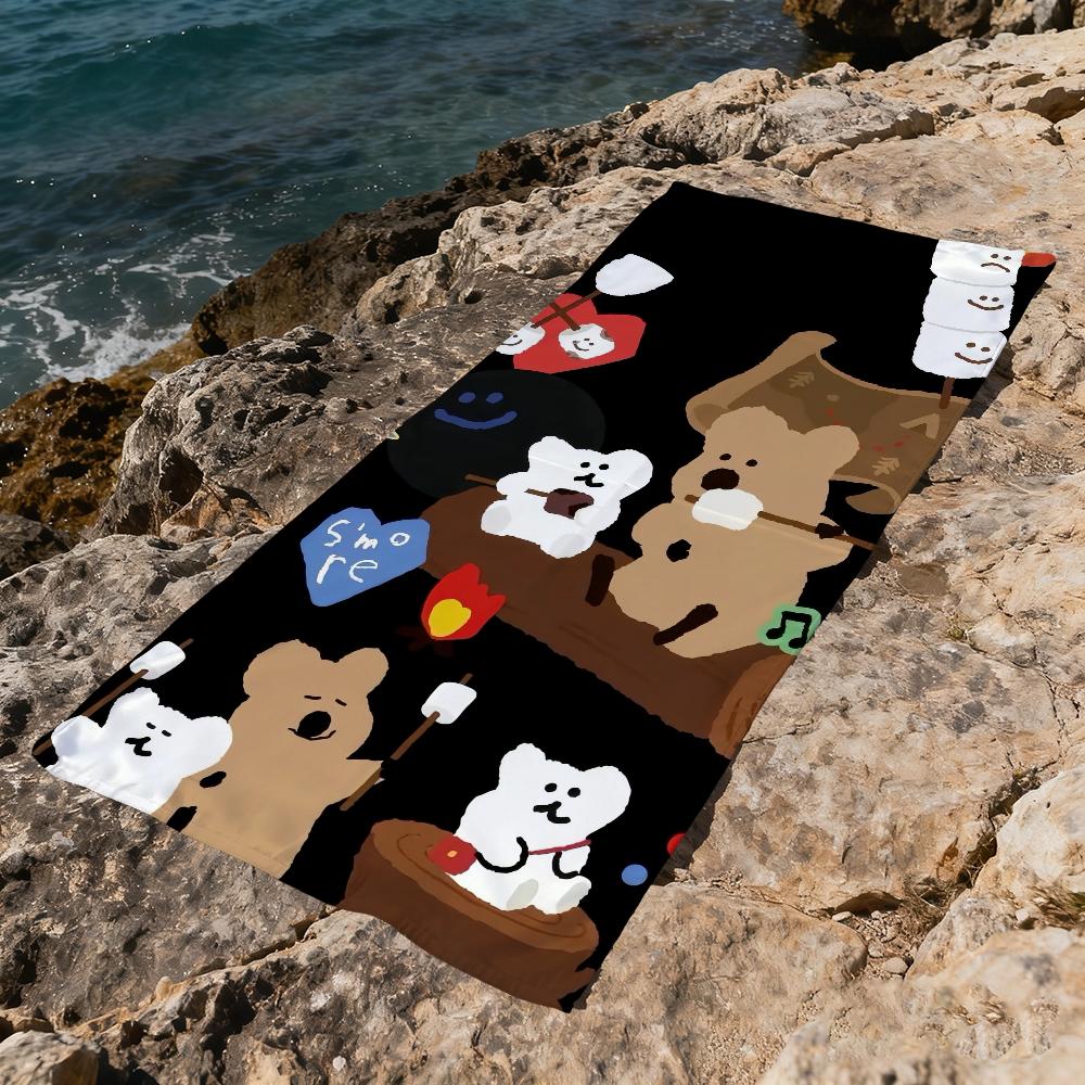 D-Dinotaeng-g CUTE CARTOON Towel Beach Quick Dry Soft Pool Towels Gift for Travel Gym Shower Camping Sports