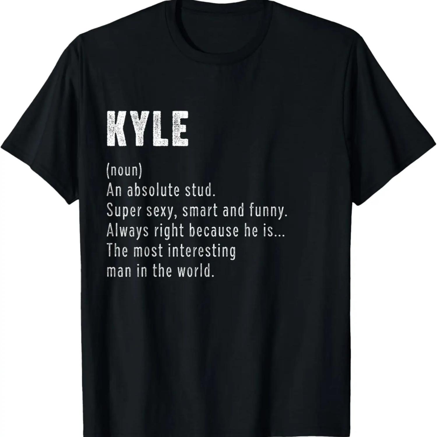 KYLE Funny Definition Personalised Name Birthday T-Shirt S чёрный