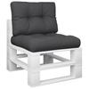 Vidaxl Pallet Sofa Cushions, 2 Pcs, Black, Fabric