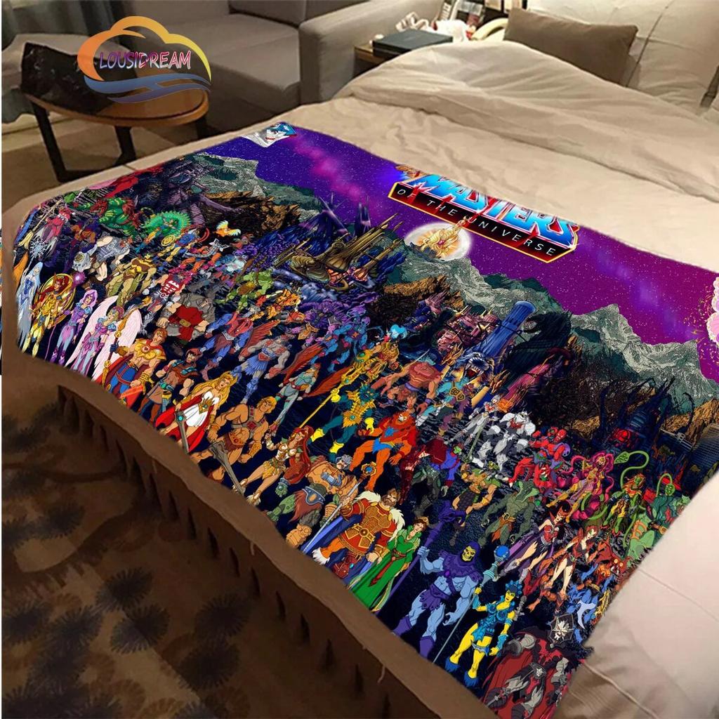 Cartoon Masters of the Universe Wool Blanket Jindian Animation Cashmere  Fashion  Portable Flannel Warm Camping