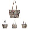 Embroidery Colorful Flower Style Large Capacity Bag For Women With Zipper Closure And Phone Pocket
